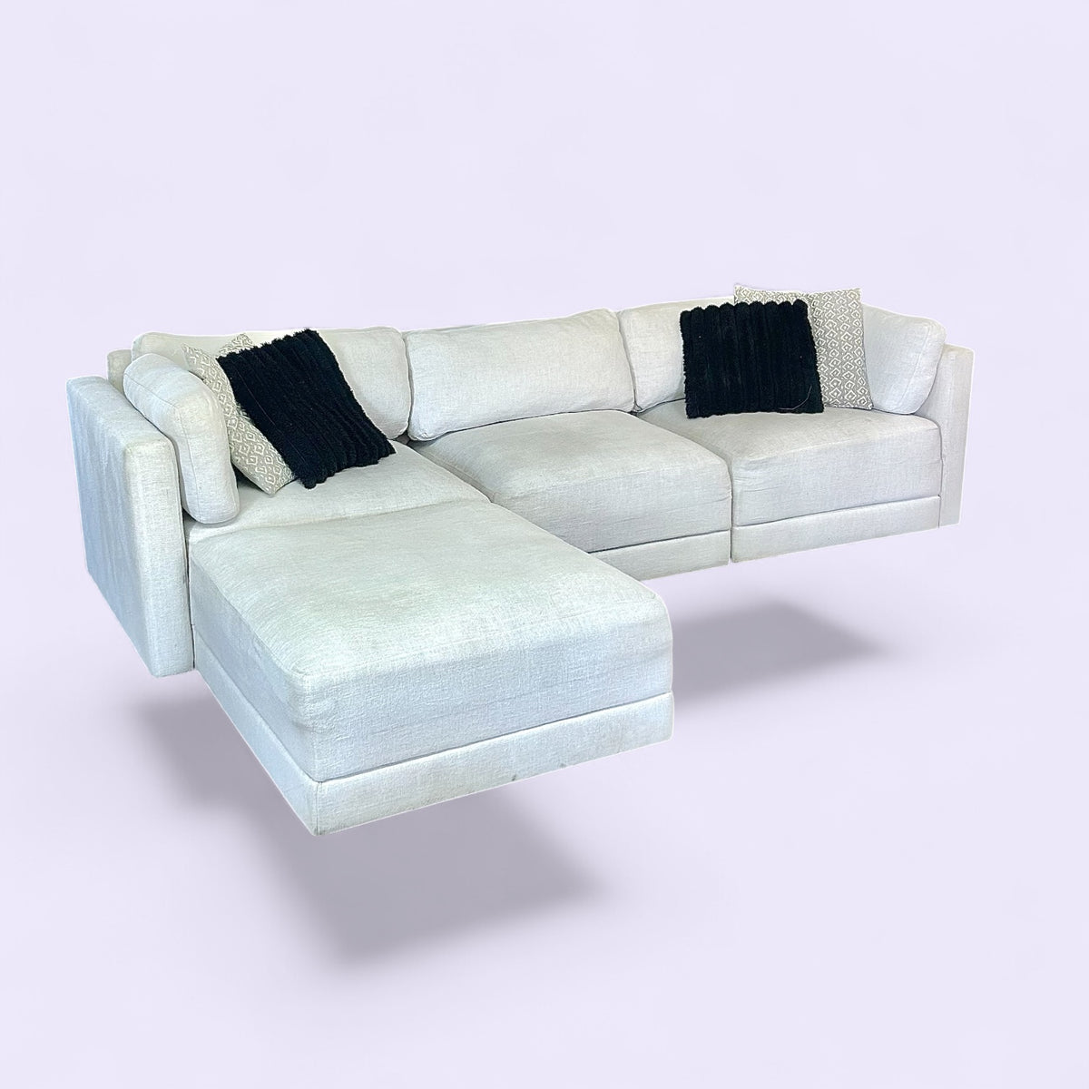 White modular couch
